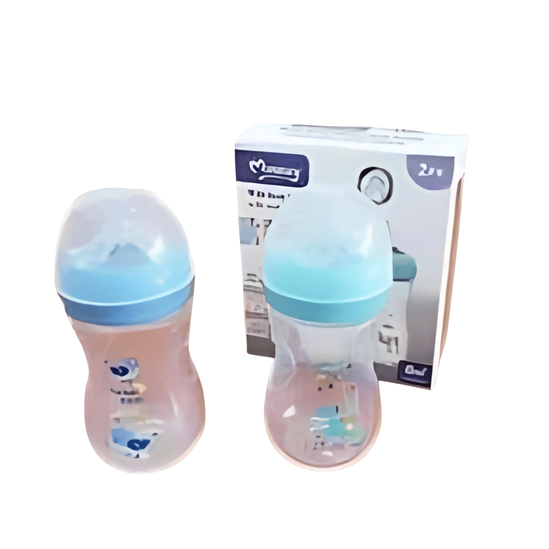 Momeasy 2 piece baby feeding bottles